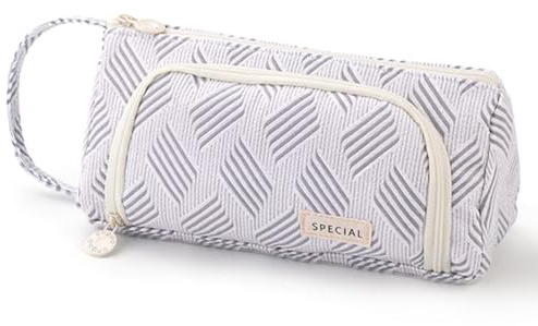 ONCCI Federmäppchen Mädchen Mäppchen Federtaschen Große Kapazität Teenager Etui Stifte Pencil Case für Schule & Büro (Diamant-Grau)