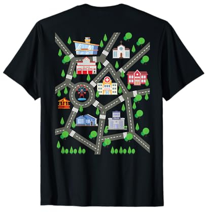 Coole Spielmatte Autorennbahn auf dem Rücken süßes Kleinkind T-Shirt