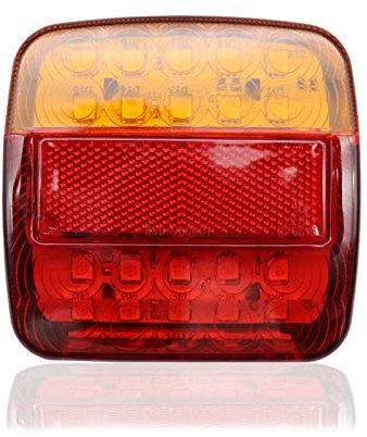 DOBRVVGT Kennzeichenbeleuchtung,Nummernschildbeleuchtung 2 STÜCKE 12V Anhänger Lkw Caravan Taillight Hecklicht Blinker Signalanzeige Bremsanschlag Lampe Number Platte Licht hinten Rückseite