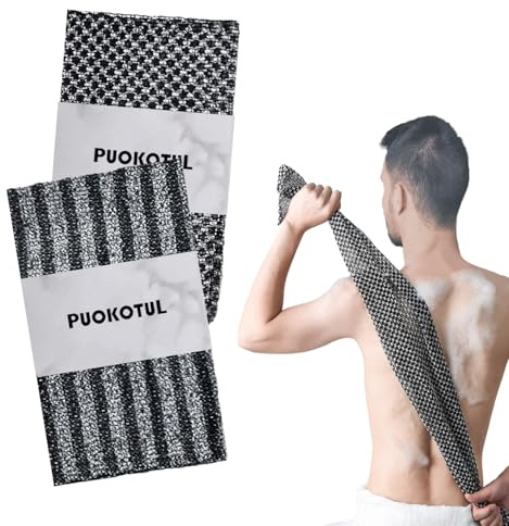 2 Stück afrikanischer Peeling-Waschlappen, Duschschwamm, Peelingschwamm, großer Schwamm, Waschschwamm, Peeling-Handschuh für Körper und Rücken, Tiefenpeeling-Waschhandschuh