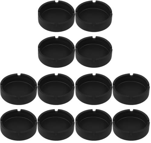 Alipis 12 Pz Posacenere in Silicone Posacenere Posacenere Esterno Posacenere Posacenere Semplice Posacenere Decorativo Posacenere Hotel Posacenere in Silicone Posacenere Domestico Nero