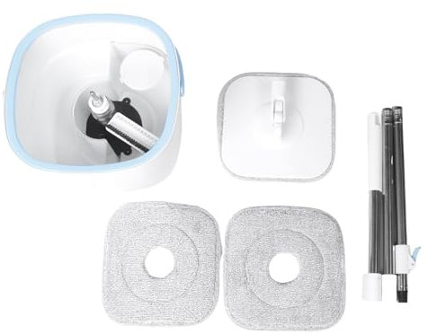 Qussedser Trapeador Perezoso de Microfibra Herramientas de Limpieza del Hogar Separación de Agua Limpia y Aguas Residuales