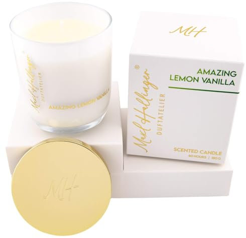 Hallingers Genuss Manufaktur Duftkerze aus Sojawachs bis 40h Maxl Hallinger Duftatelier, scented candle, Duftkerzen im Glas
