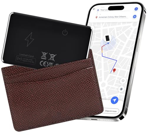 Ainiv Wallet Tracker Card, Smart Bluetooth Finder, Works with Apple Find My (iOS Only), Slim Smart Card for Wallet, Key, Luggage Tags, Suitcase, Passports, Backpack, Ultra-Thin