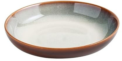 MPOPO Platos de Camping Plato Hondo de cerámica de Estilo japonés for Sopa, Plato de Comida Occidental, Plato for Verduras, vajilla for el hogar Plato Decorativo(C,L)