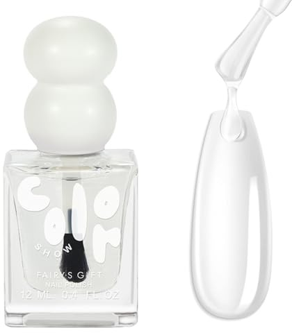 Clear Nail Polish,2 in 1 Nail Varnish Quick Dry,Clear 2-in-1 Top Coat & Base Coat - Quick Dry & Long Lasting Nails Protection Glossy Air Breathable Nail Paint Natural Varnish