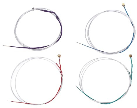 4 PCs Viola Saiten Ersatz Metallinstrumentenzubehör SET 4/4 Lila Blaugrün Rot für Bratsche Lerner Spieler
