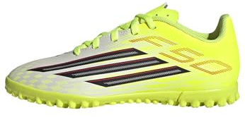 adidas Unisex niños F50 Club Turf Football Shoes Kids, Team Solar Yellow 2/Core Black/Lucid Red, 33 EU