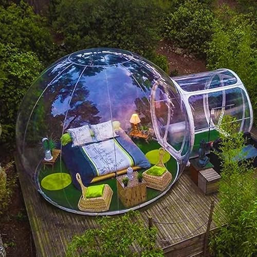 Tente dôme gonflable transparente avec pompe, maison à bulles portable pour événements extérieurs, fêtes et expositions