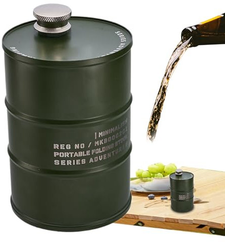 Générique Flasque À Liqueur | Chope à Bière pour Extérieur - Gourde Isotherme Inox 750ml Anti-Fuites pour Pêche Randonnée Camping Bureau Réunion Pique-nique Randonnée Sac à Dos