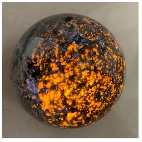 TNGNMGVSJ Bola de Piedra Llama 400-500 g, Bola Cristal en Bruto