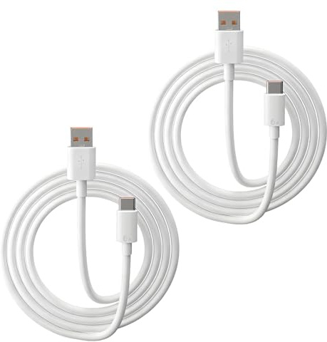 Yohtlfp 2PCS Cable USB Tipo C, 120W 6A Cable Carga Rápida Cable | Compatible con 33W/67W, Tipo C Carga Turbo para 12T 13 Pro 13 Note 14 Pro 12 11s 13 Pro POCO X7 Pro X6 Pro, 2m