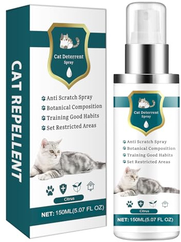Advanced Cat Deterrent Spray, Natural Formula Cat Repellent Indoor and Outdoor, Strengthened Cat Scratch Deterrent for Furniture,