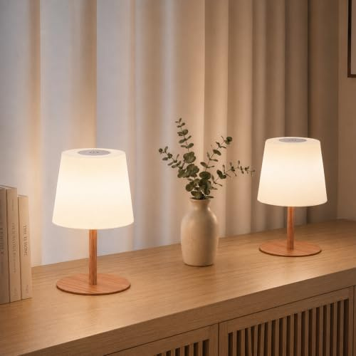 EZVALO Shower Lamp,2 Pack IP65 Waterproof Bathroom Lamp, Rechargeable Cordless Mood Light, 3 Colour Temperatures Dimmable LED Night Light for Shower, Bathtub, Home Relaxation