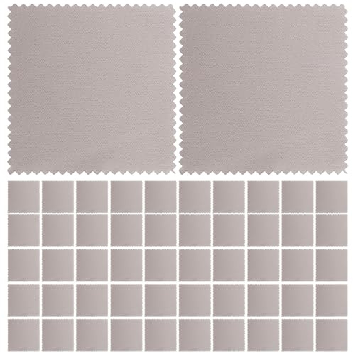 Beavorty Chiffons à Polir L'argenté 8x8 Cm Gris Lot de 10 Pièces, Chiffon Doux de Nettoyage pour Bijoux et Argenterie, Nettoyant Réutilisable Antioxydant Entretien Montres et