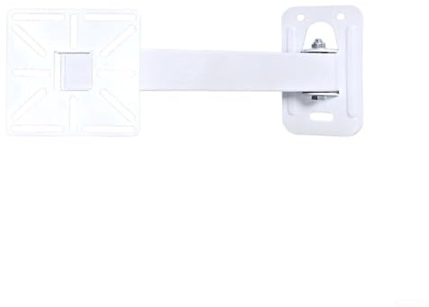 Soporte de cámara domo en forma de L, soporte de seguridad móvil para instalación en pared, soporte de CCTV de metal ajustable para la mayoría de cámaras de vigilancia, negro (20 de un solo brazo)
