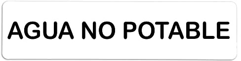 Becral® - Adhesivo de Vinilo AGUA NO POTABLE | Pegatina puerta de VINILO | Señal informativa | Cartel Puerta 200x50mm (2)