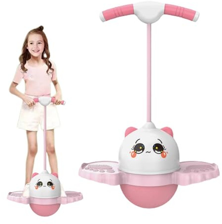 Pogo Jumper Für Kinder - 31.5 X 14.96 Zoll Sit Hop Trainer, Griff Mit Gummikugel | Rutschfester PVC-Aerobic-Prahler Für Fantasievolles Spielen Familienaktivität Home Gym Fitness-Sitzungen Leu