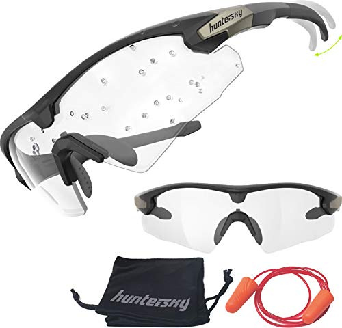 HUNTERSKY Lunettes de tir balistiques anti-buée - Lunettes de sécurité pour homme et femme - Qualité militaire avec protection contre les chocs - Verres transparents - Clarté supérieure