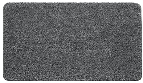 MIULEE Badezimmerteppich Badematte rutschfest Waschbar Grau 70x120 cm
