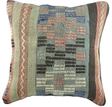 kelim kissen 40x40 cm handgefertigt kelim kissenbezug orientalische kissen kopfkissen viereckig dekorative bohemian kissenhülle dekokissen sofakissen zierkissen code A1152