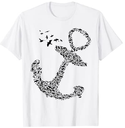 Seeseite Segeln Skipper Anker Boot Segler Kapitän Segelboot T-Shirt