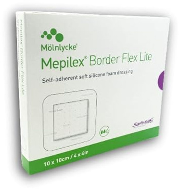MEPILEX Border Flex Lite Schaumverband 10x10 cm 5 St
