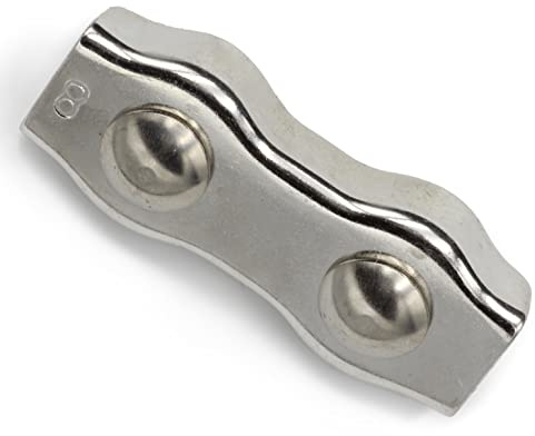 5 Stück DUPLEX Drahtseilklemme M10 x 10 mm Eselstahl A4 - Seilklemme Duplexklemme Kabelklemme Seilverbinder Drahtseile
