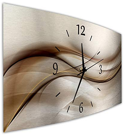 Bilder-Manufaktur BM Funk Wanduhr Funkwanduhr Funkwanduhren Funkuhr Funkuhren kein Ticken lautlos geräuschlos leise modern ohne Tickgeräusche groÃŸ XXL Wohnzimmer Küche 9546-1a ü SZ
