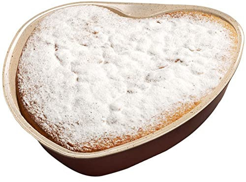 NAVA Backform Tortenform Kuchenform HERZ mit Beschichtung aus Keramik und Granit TERRESTRIAL 33 cm