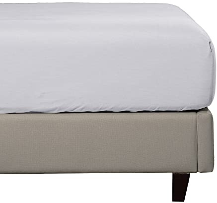 Weiches, strapazierfähiges, Baumwolle reiches Spannbettlaken 200 x 200 x 30 cm Silber, mit 30 cm tiefer Tasche, leicht gebürstet, voll elastisches Spannbetttuch