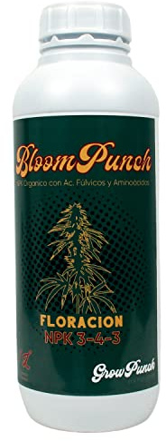 CULTIVERS BloomPunch Abono Floración Orgánico 1 L. NPK 3-4-3 con ácidos húmicos y áminoacidos. Fertilizante Vegano