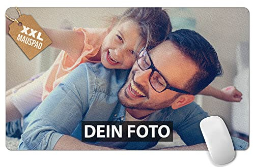 Print Royal PR XXL Mousepad mit Foto und Text selbst gestalten - Gaming Pads, Schreibtischunterlage, Personalisierte Geschenke für Gamer, Geschenk für Freund, Büro | Großes Mousepad 600 x 350 mm