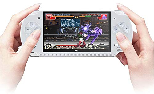 Console de jeu portable rétro avec écran de 6,3 pouces X6 de 4,3 pouces avec appareil photo 3MP, Jeux intégrés 10000, Supporte E-book / Enregistrement / Lecture de musique / Lecture de vidéo