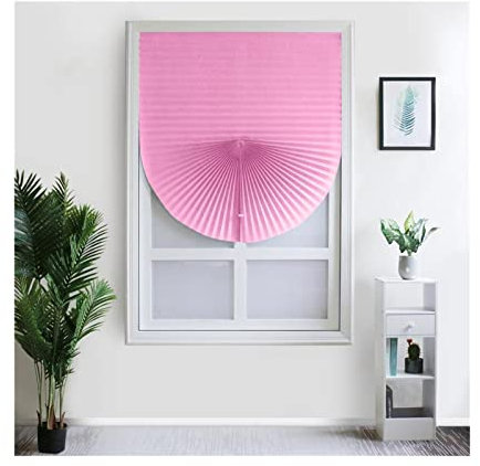 Transparent Schlaufenrollo Vorhänge Jalousien for Schutz der Sonne, Rollos, halbverdunkelnde Vorhänge for Schlafzimmer, Badezimmer, Küche (Color : Blinds Pink, Size : 60 W X 180 L cm)