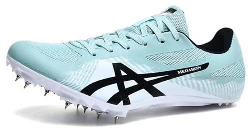 NGARY Herren Leichtathletikschuhe with 8 Spikes Track & Field Schuhe Trainingswettbewerb Weitsprungschuhe Junior Sprint Für Jugendliche, Jungen Und Mädchen