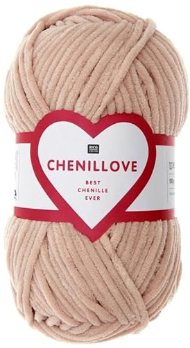 Rico Design Creative Chenillove Strickgarn, 100 g, Altrosa