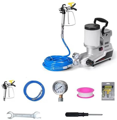 HYZHANHONG 1600W High-Pressure Airless Spray Paint Machine, 2.5L/Min Spray Paint Wall Spray Gun, Adjustable Speed, Suitable for Indoor And Outdoor Painting Projects