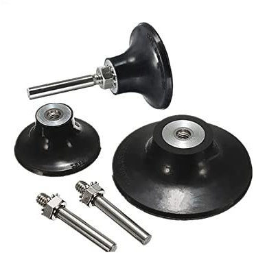 SZTVECFW Polierpads for Bohrmaschinen, 3-teiliger Roll Lock-Disc-Pad-Halter, Schaft-Schnellwechsel-Disc-Adapter, Rotationsschleif-Polierpad-Halter, Zubehör for Stabschleifer(32mm/1.25)