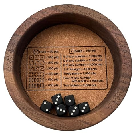 Würfeltablett Aus - Würfeltablett Aus Für Farkle-Würfelspiel, Stabiles Würfeltablett Aus | Sichere Kanten Verhindern, DASS Würfel Von Standardspielwürfeln Herunterrollen, Für Brettspiel