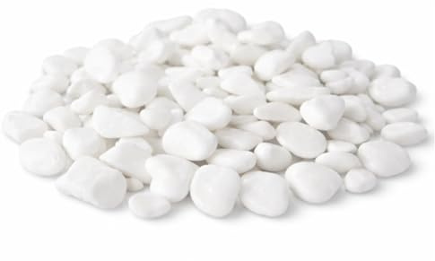 Weiße Kieselsteine 5 kg – Schneeweiße Dekosteine 0–1 cm – Thassos | Für Gartendeko, Wege, Blumentöpfe und Innenbereiche – dekorative Natursteine in schneeweißer Optik.