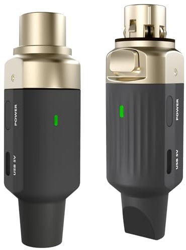 STRICH UHF XLR Drahtlos Mikrofon Transmitter-Empfänger, 7 Kanal Mikrosystem Set, wiederaufladbarer Mikr Adapter für Dynamische Mikrofone, Audiomischer, PA-System