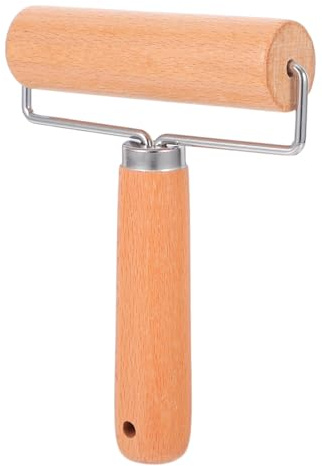 Holibanna Rouleau à Pâtisserie en Bois de Hêtre Massif Khaki, Facile à Nettoyer et Robuste, Accessoire la Cuisine pour Pâte à Pizza et Raviolis en Cuisines Domestiques