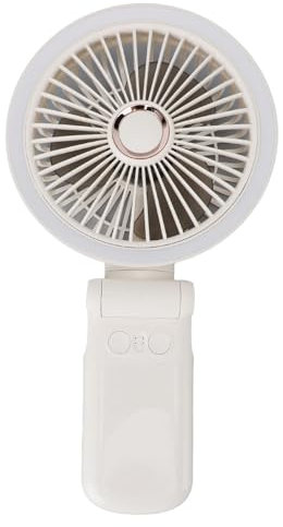 ZJchao Ventilateur de Bureau à Batterie de 3600mAh avec sur la Fonction, Lumière de Nuit Pliable, Ventilateur USB Multifonctionnel pour le Bureau à Domicile, avec Rotation à 360 °