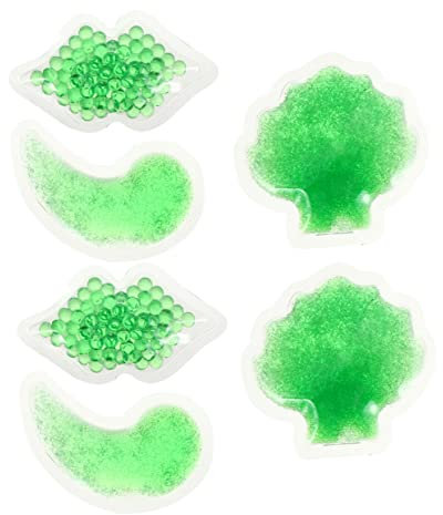 IWOWHERO Pack de 6 Gels Réutilisables Chaud-Froid pour Yeux et Compresse Gel pour Soin Peau Soulagement Soins Esthétiques