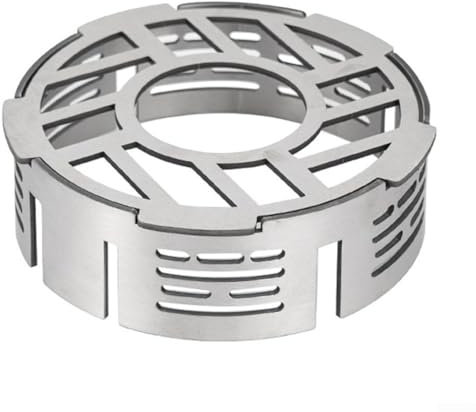 Pare-brise en acier inoxydable pour réchaud de camping conçu pour une utilisation en extérieur avec une meilleure protection contre le vent (140 mm de diamètre)
