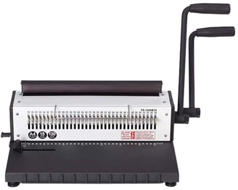 Bindemaschine, Doppelspulen-Eisenring-A4-Bindemaschine, 34 Löcher, Vollziehmesser, Kalender, Dokument, Album-Stanzmaschine(Square hole)