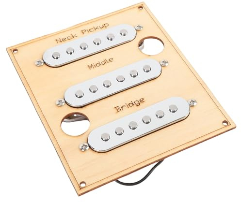 POENVFPO Ensemble de Micros à Bobine Unique, Alnico 5, adapté aux Pièces de Remplacement de la Guitare électrique (SILVER)