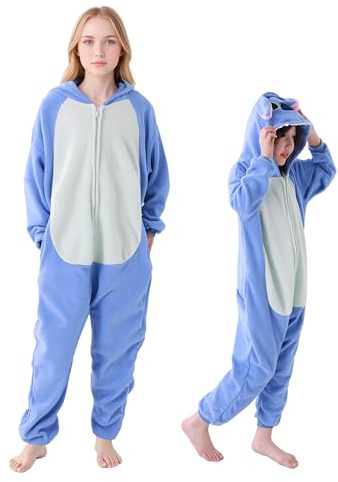 Udekit Tutina da Cartone Animato, Pigiama Carino Pagliaccetto, Costume Cosplayper Carnevale e Feste di Halloween per Adulti Piccolo
