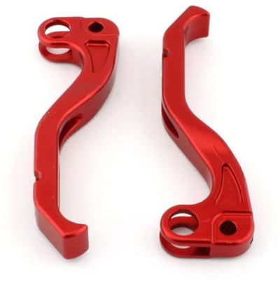 Milageto 2-teiliges Set Kupplungs- und Bremshebel aus Aluminiumlegierung für Motorräder der Größen x/s, Rot